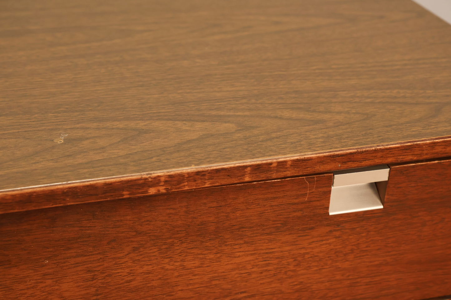 Bassett Walnut & Laminate 4-Drawer Desk