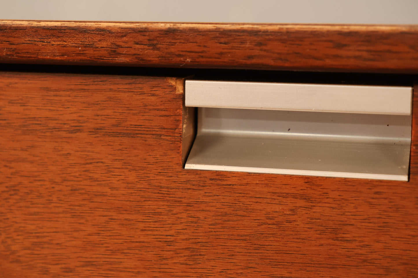 Bassett Walnut & Laminate 4-Drawer Desk