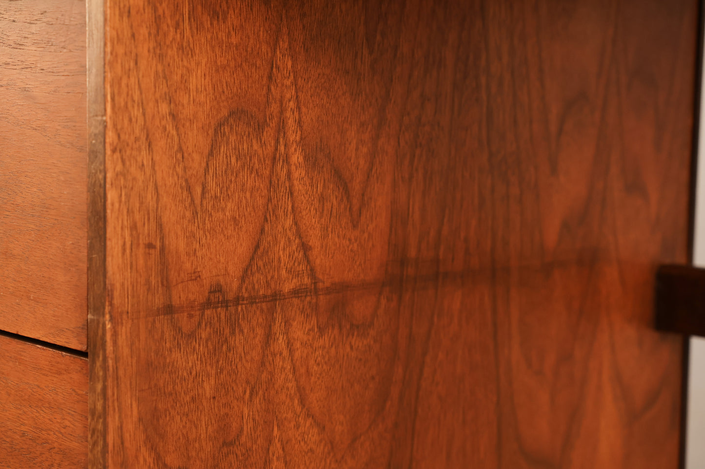 Bassett Walnut & Laminate 4-Drawer Desk