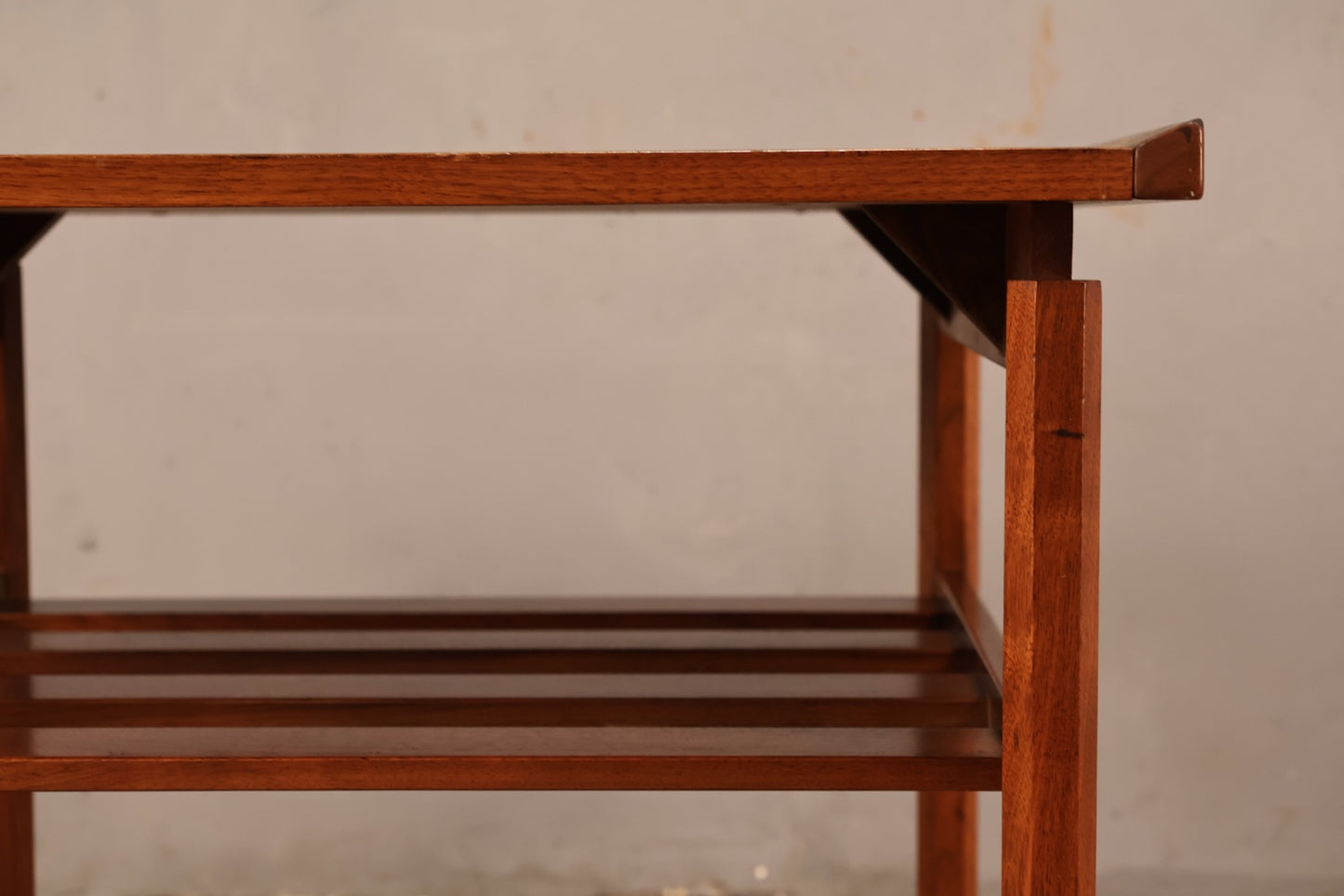Mid Century Square Marquetry End Table - ONLINE ONLY