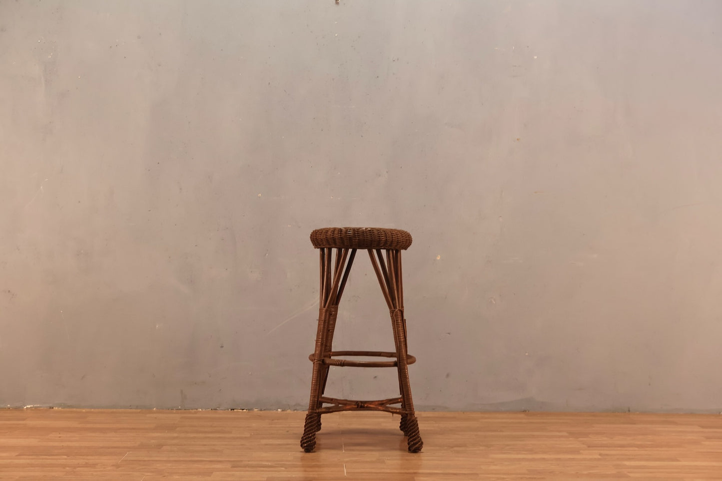 Brown Wicker Stool