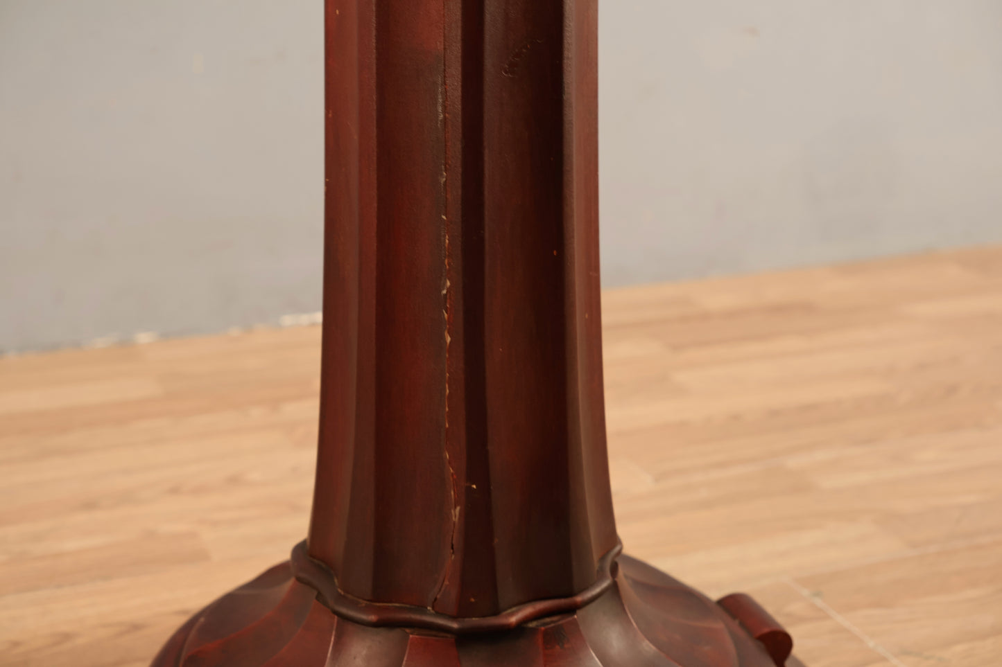Carved Dark Cherry Pedestal