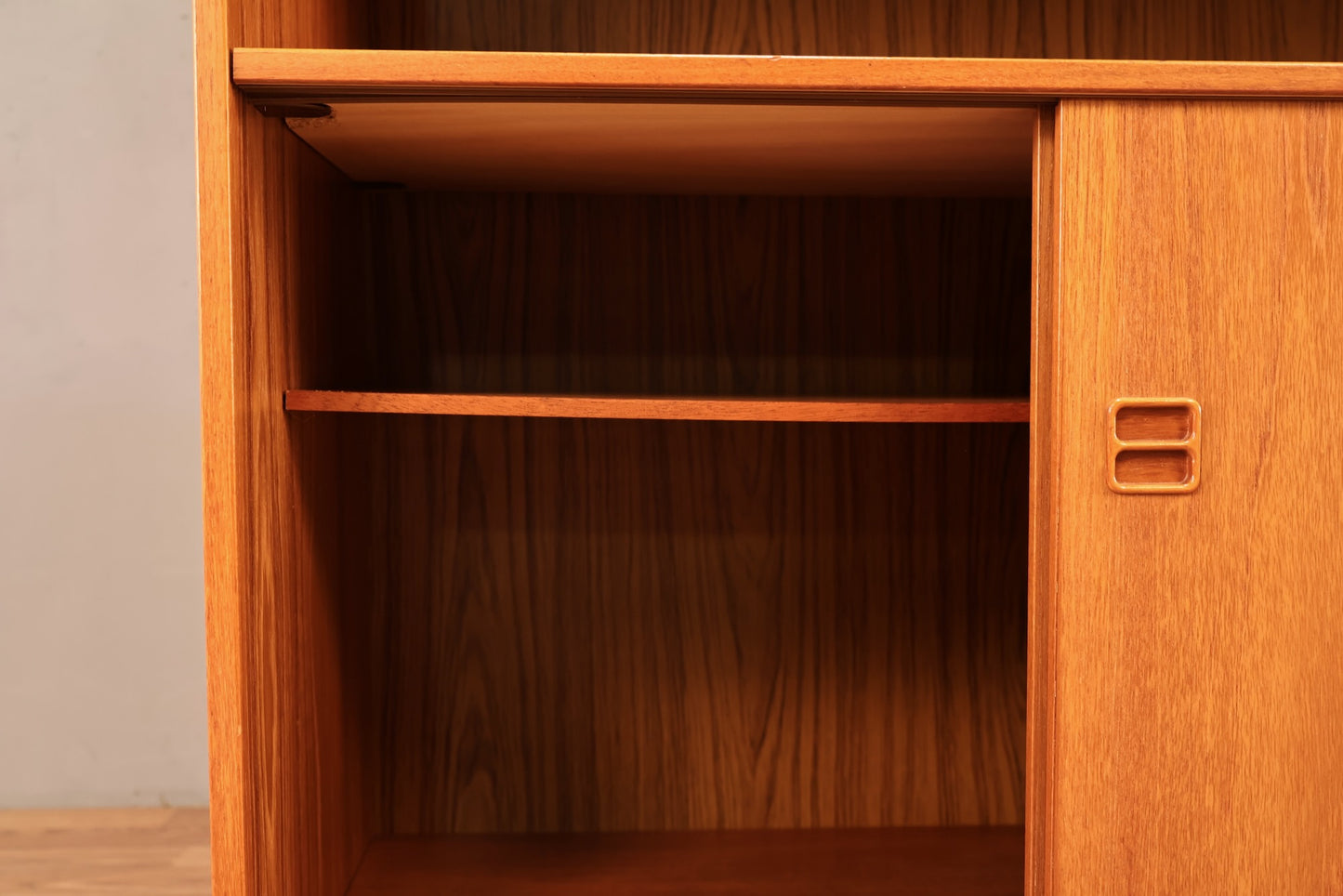Teak Sliding-Door Wall Unit