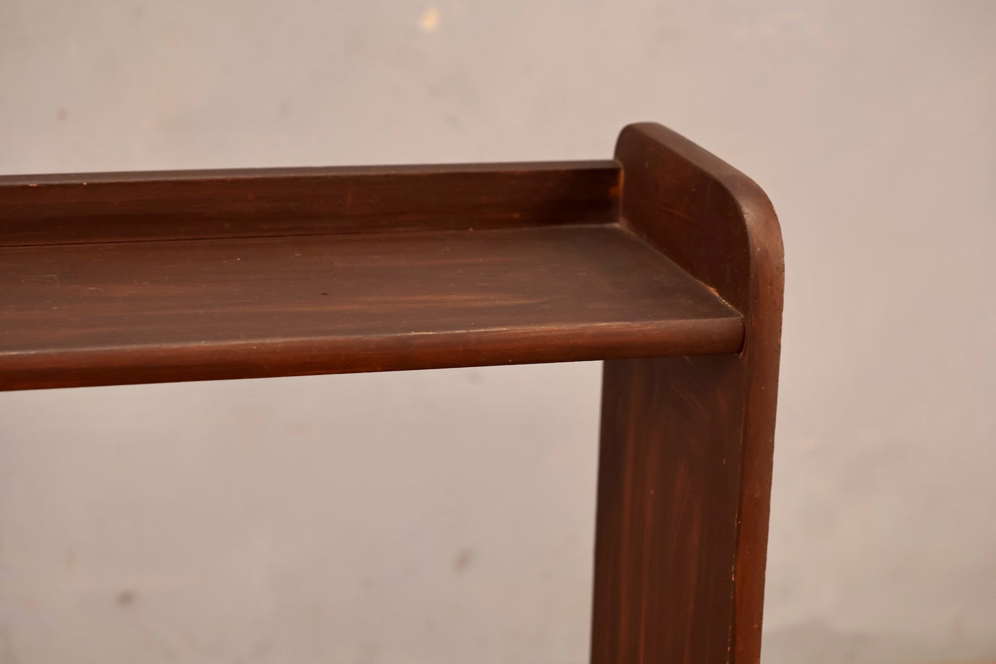 Small Dark Wood Open Shelf
