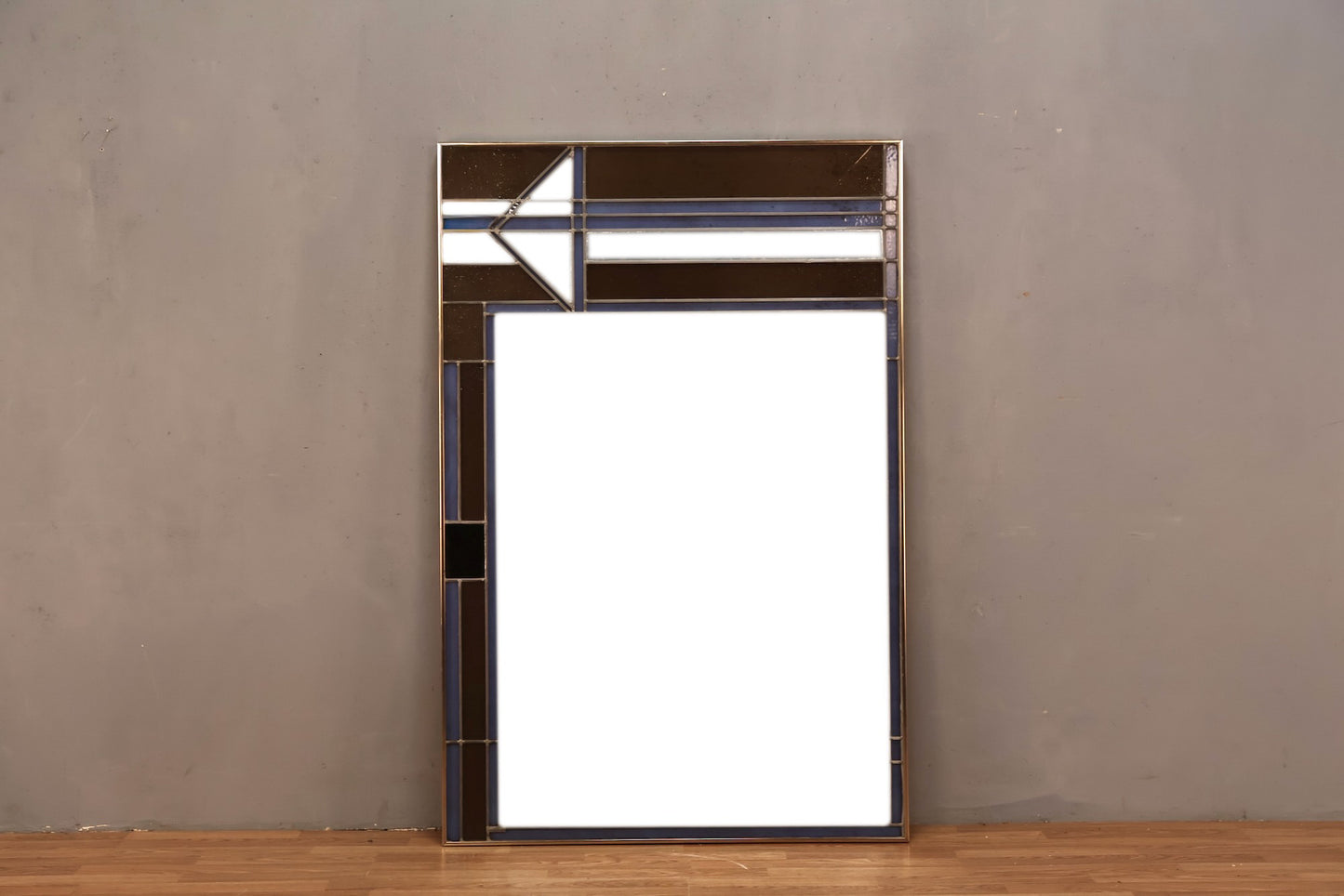 Large 1970s Stained Glass Mirror - ONLINE ONLY