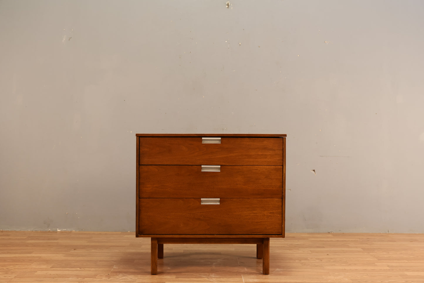 Bassett Walnut & Laminate 3-Drawer Commode