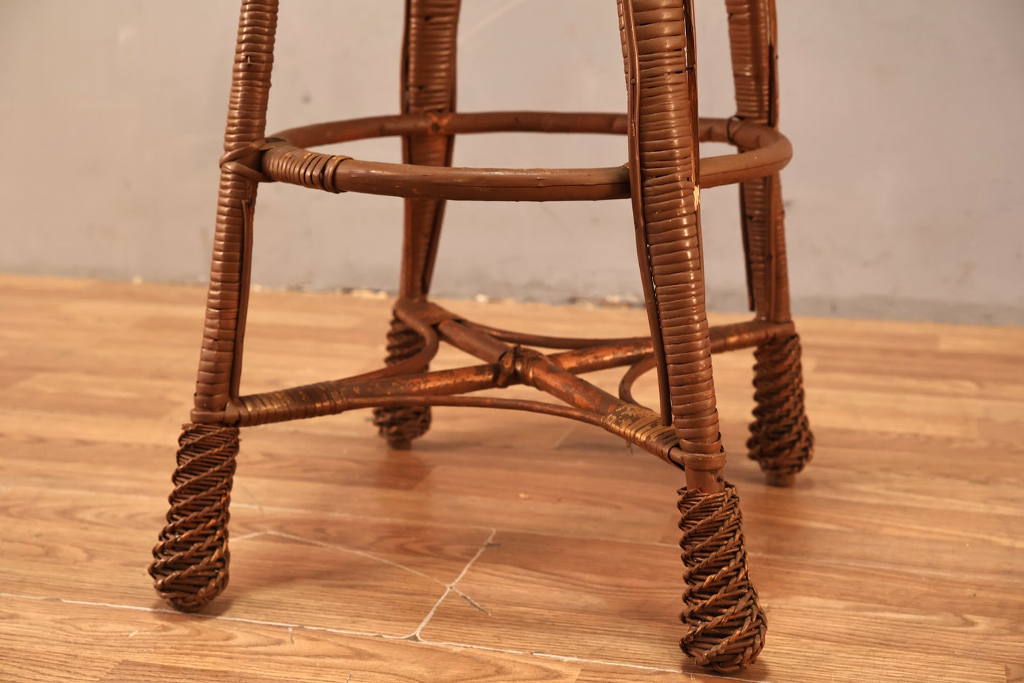 Brown Wicker Stool