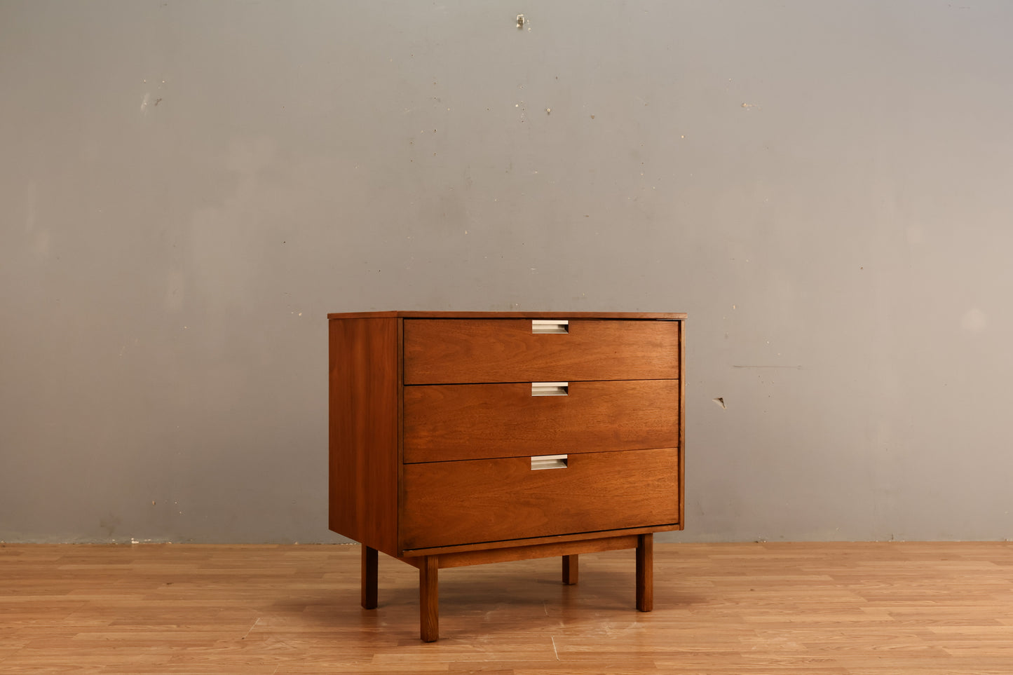 Bassett Walnut & Laminate 3-Drawer Commode