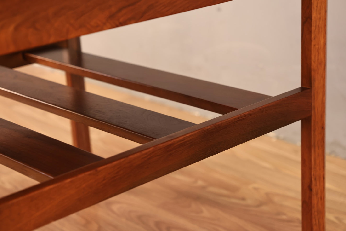 Mid Century Square Marquetry End Table - ONLINE ONLY