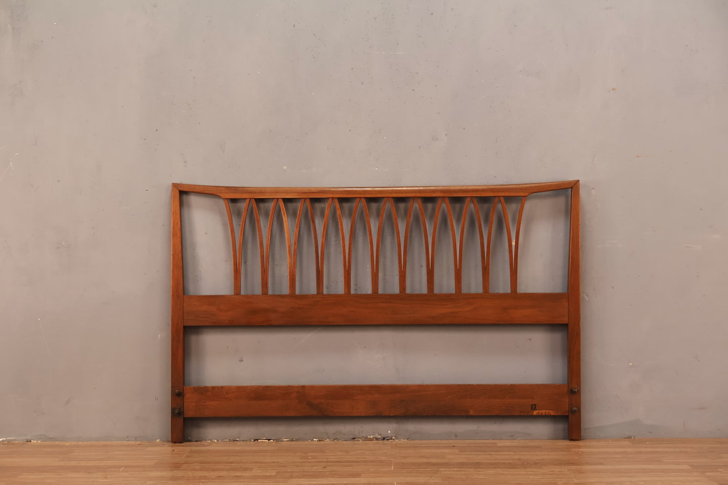 Mid Century Walnut Arch Full Headboard - ONLINE ONLY