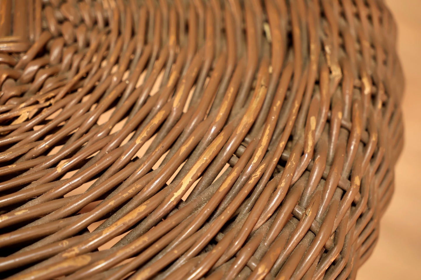 Brown Wicker Stool