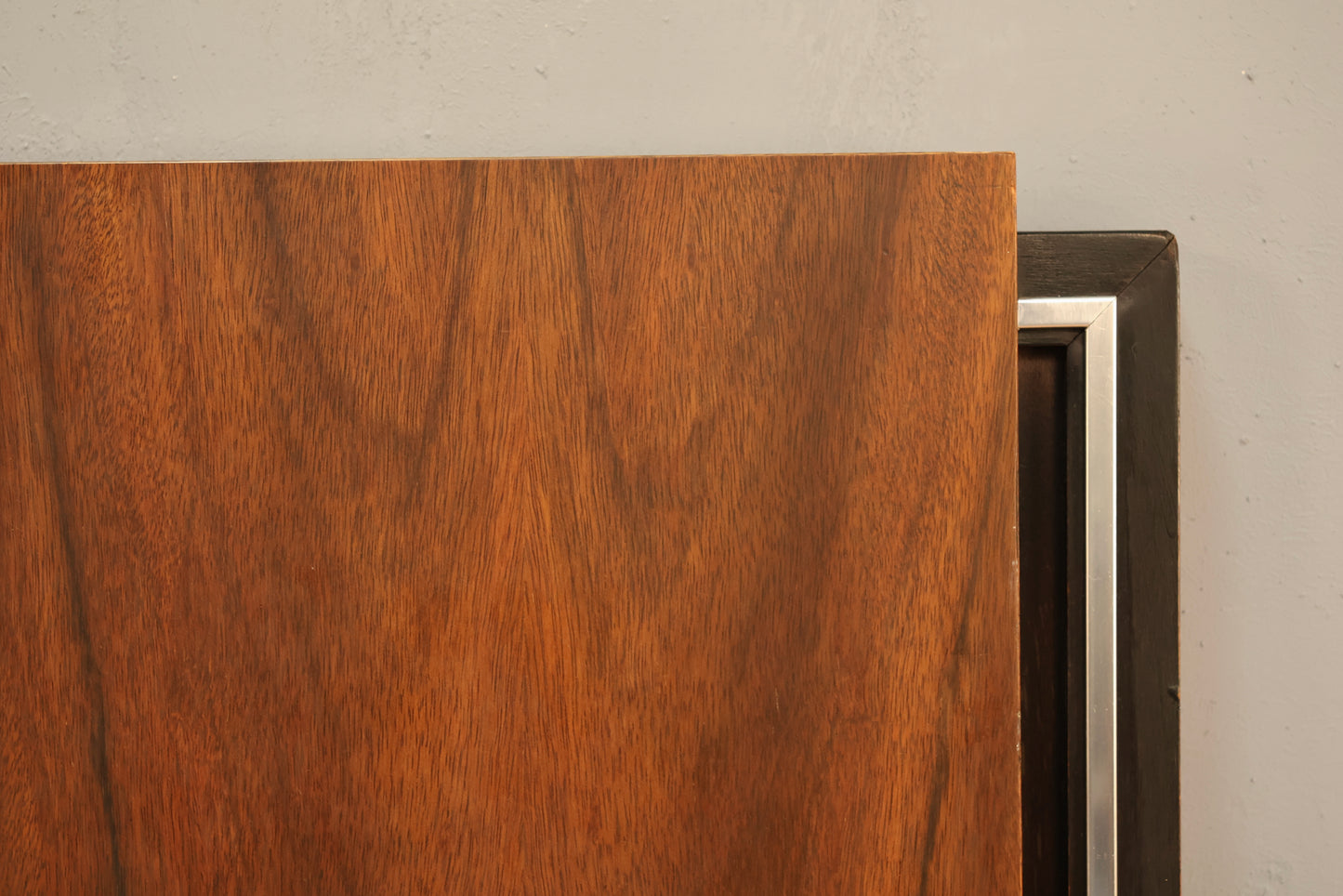 Brutalist Black & Walnut Queen Headboard - ONLINE ONLY