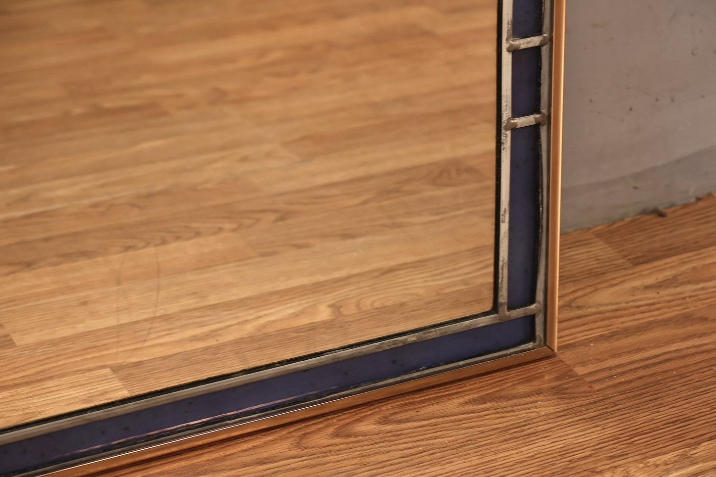 Large 1970s Stained Glass Mirror - ONLINE ONLY