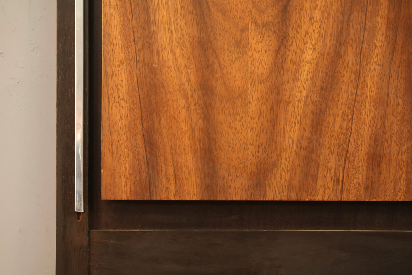 Brutalist Black & Walnut Queen Headboard - ONLINE ONLY