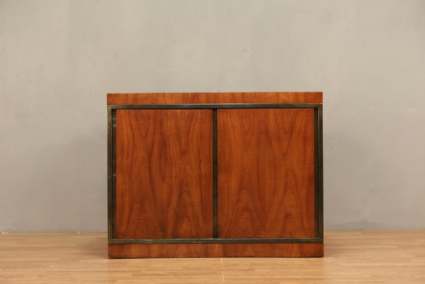 Widdicomb Walnut & Brass 2-Door Cabinet