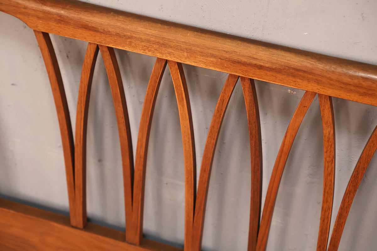 Mid Century Walnut Arch Full Headboard - ONLINE ONLY