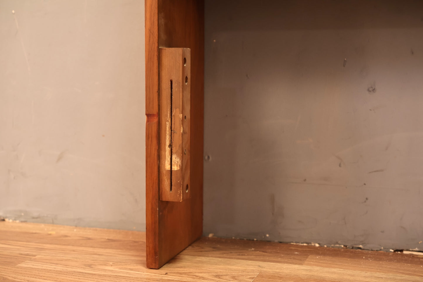 Mid Century Walnut Full Storage Headboard - ONLINE ONLY