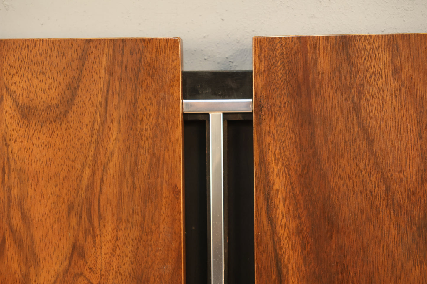 Brutalist Black & Walnut Queen Headboard - ONLINE ONLY