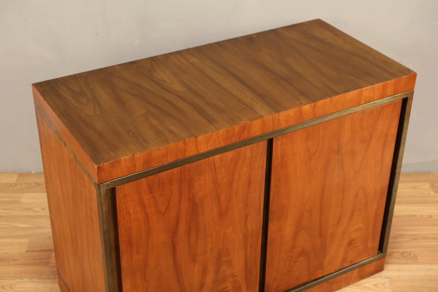 Widdicomb Walnut & Brass 2-Door Cabinet