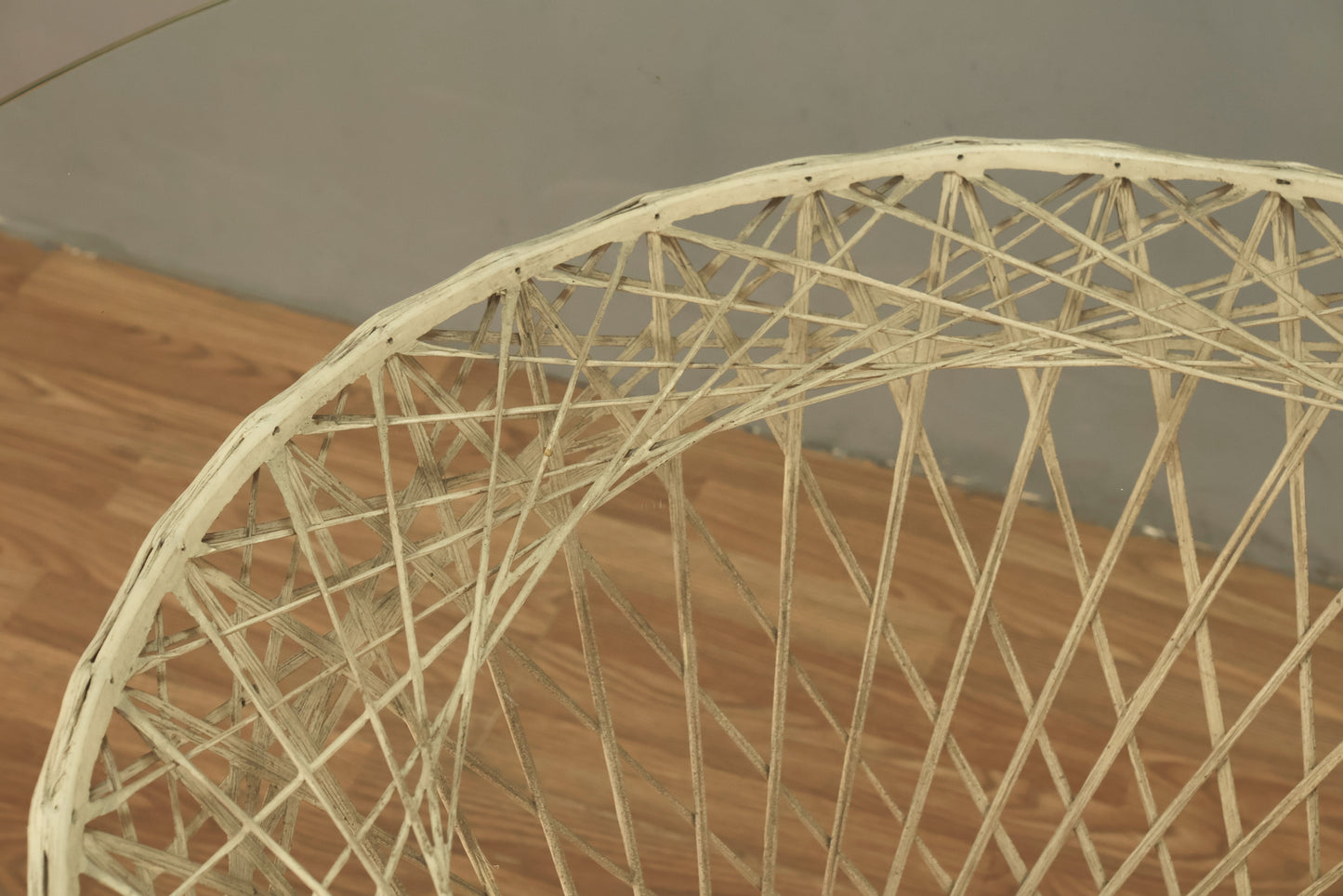 Woodard Spun Fiberglass & Glass Dining Table - ONLINE ONLY