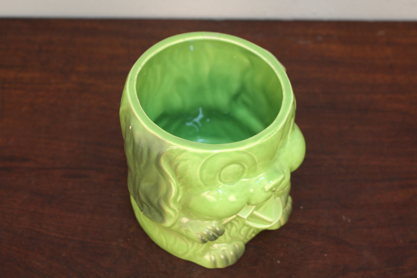 Lime Dog Ceramic Cookie Jar
