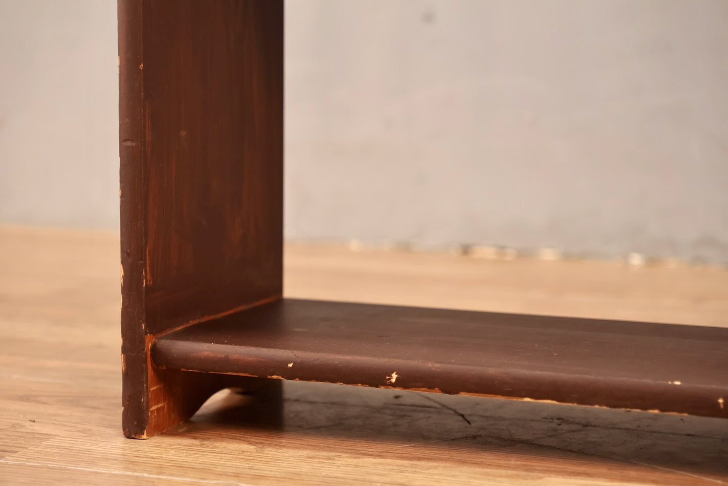 Small Dark Wood Open Shelf