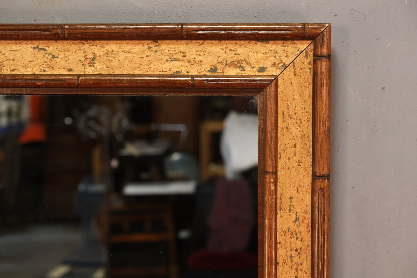 Cork & Faux Bamboo Mirror