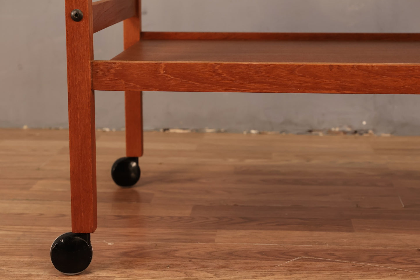 Boxy Teak 2-Tier Bar Cart