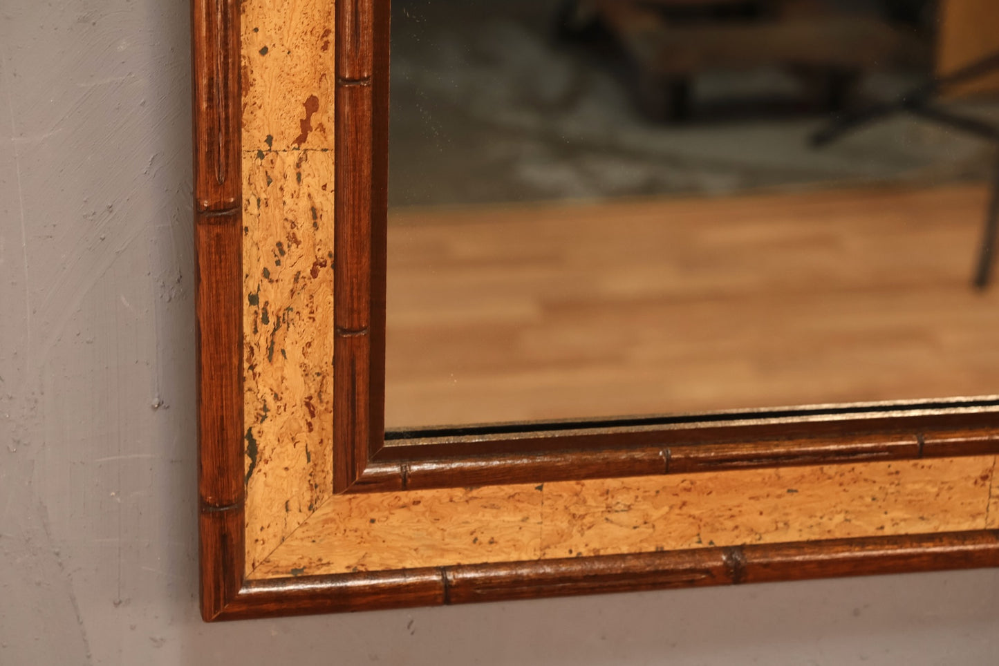Cork & Faux Bamboo Mirror