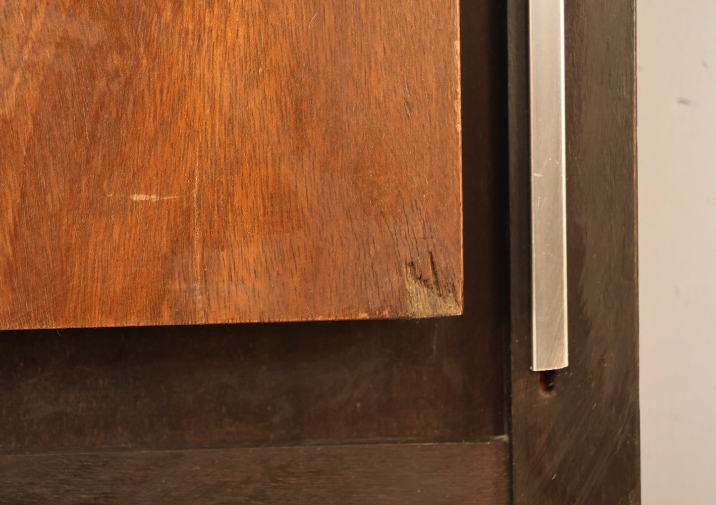 Brutalist Black & Walnut Queen Headboard - ONLINE ONLY
