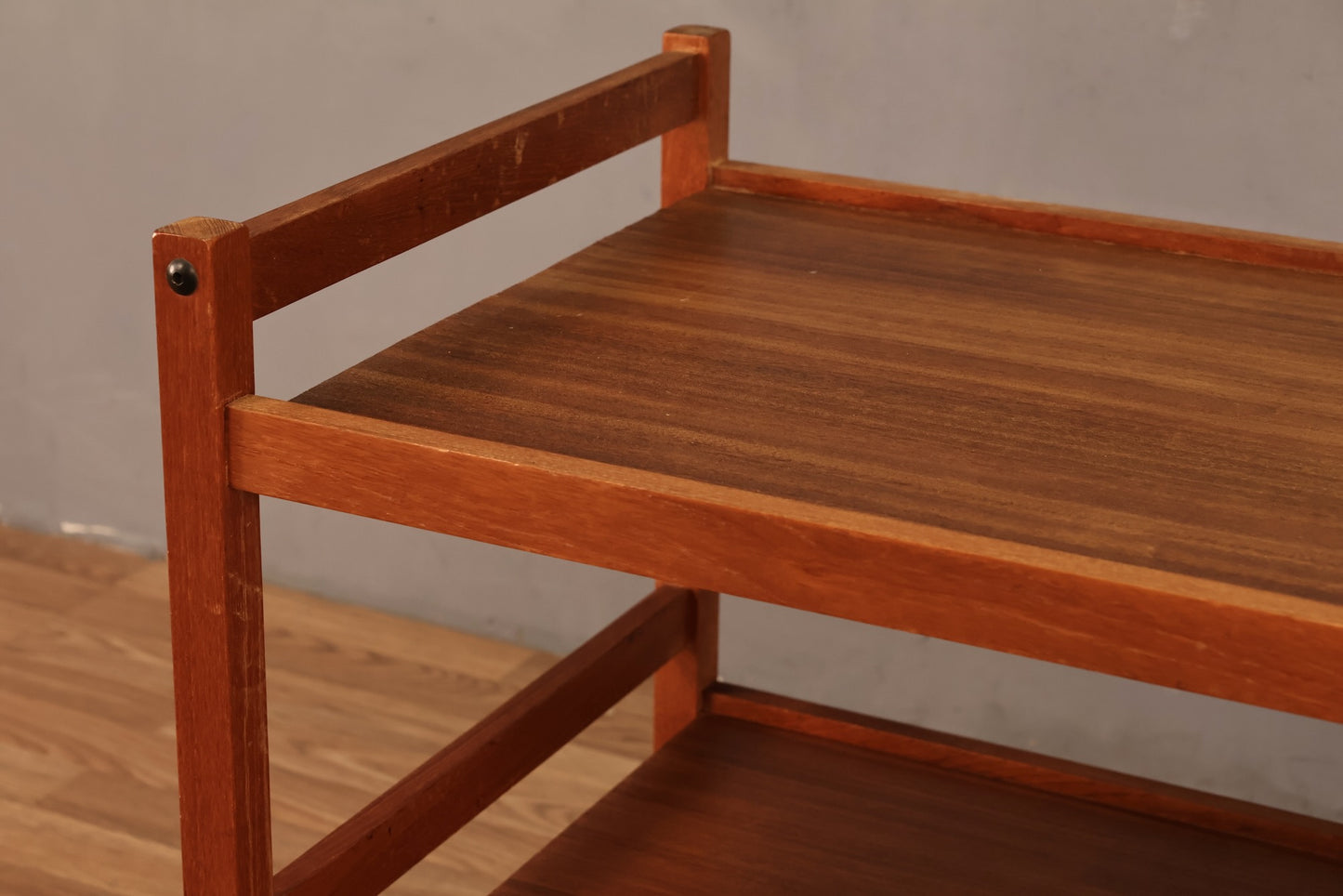 Boxy Teak 2-Tier Bar Cart