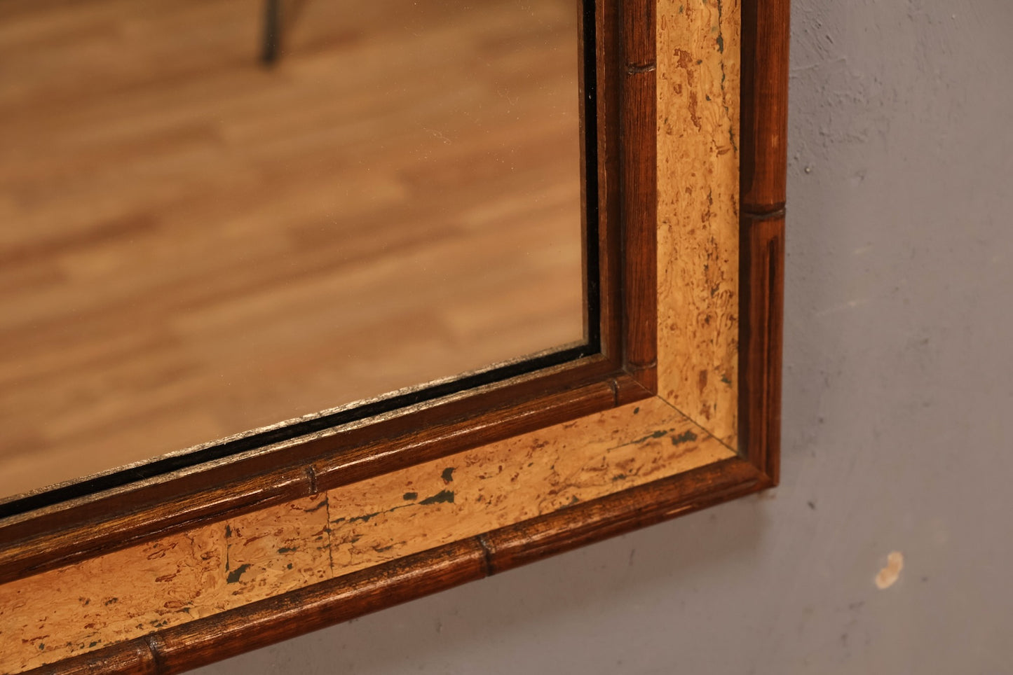 Cork & Faux Bamboo Mirror