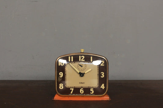 Gilbert Orange Wind-Up Clock