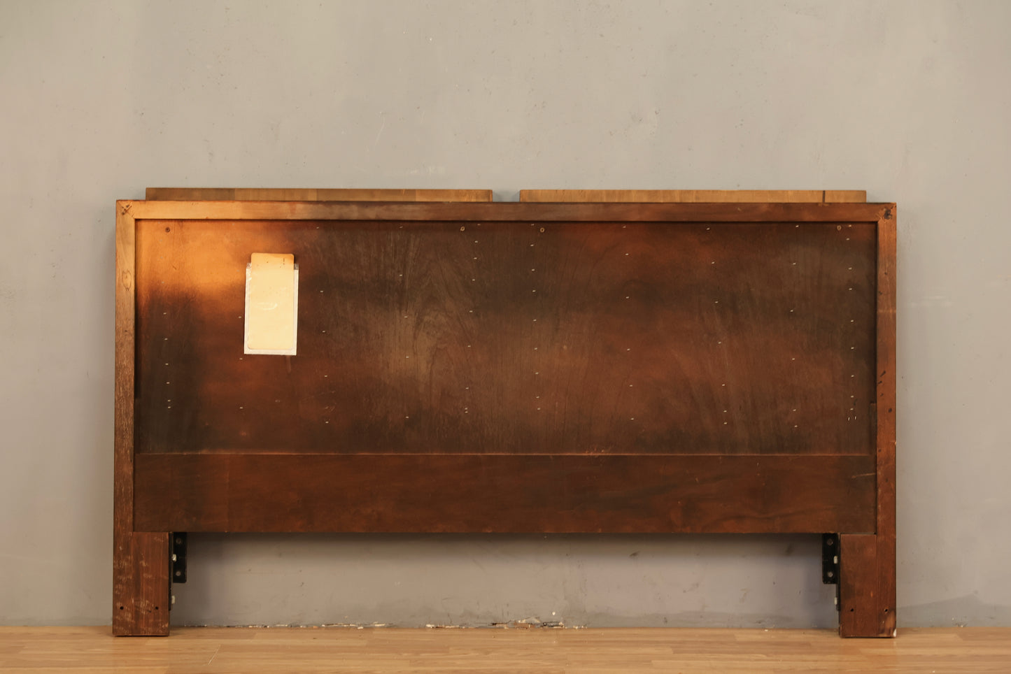 Brutalist Black & Walnut Queen Headboard - ONLINE ONLY