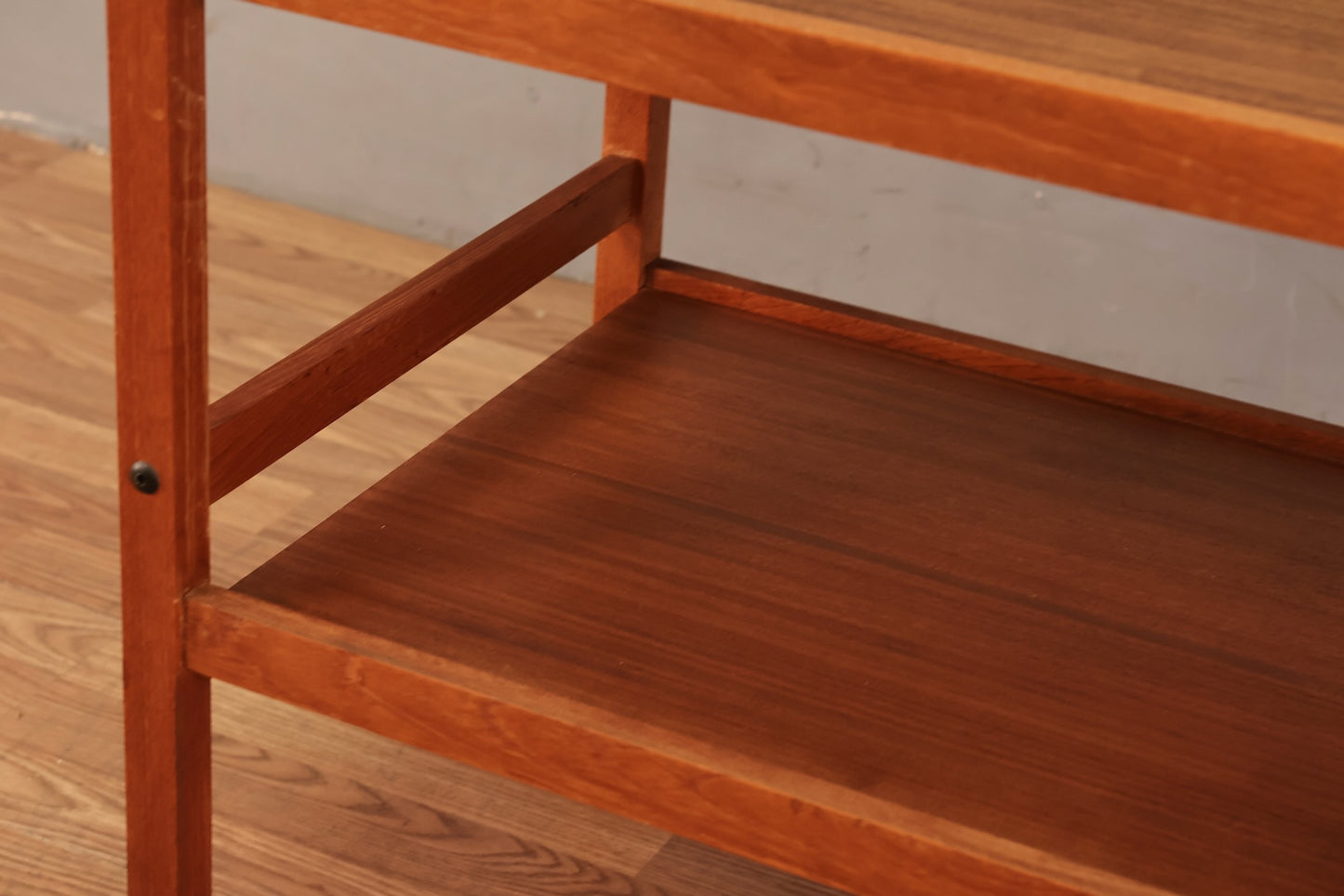 Boxy Teak 2-Tier Bar Cart