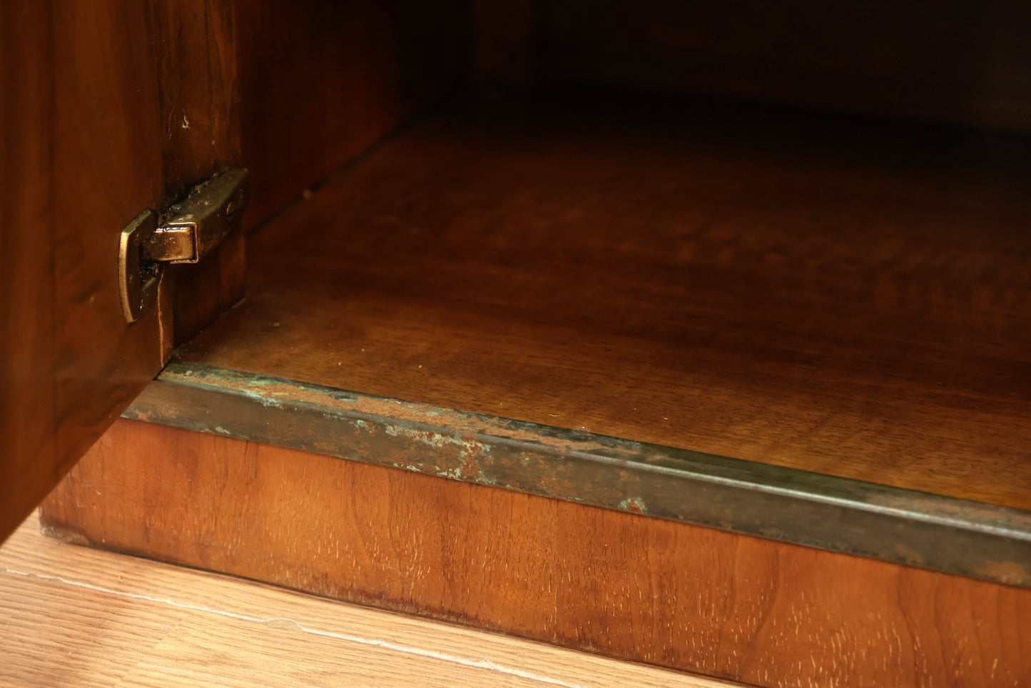 Widdicomb Walnut & Brass 2-Door Cabinet