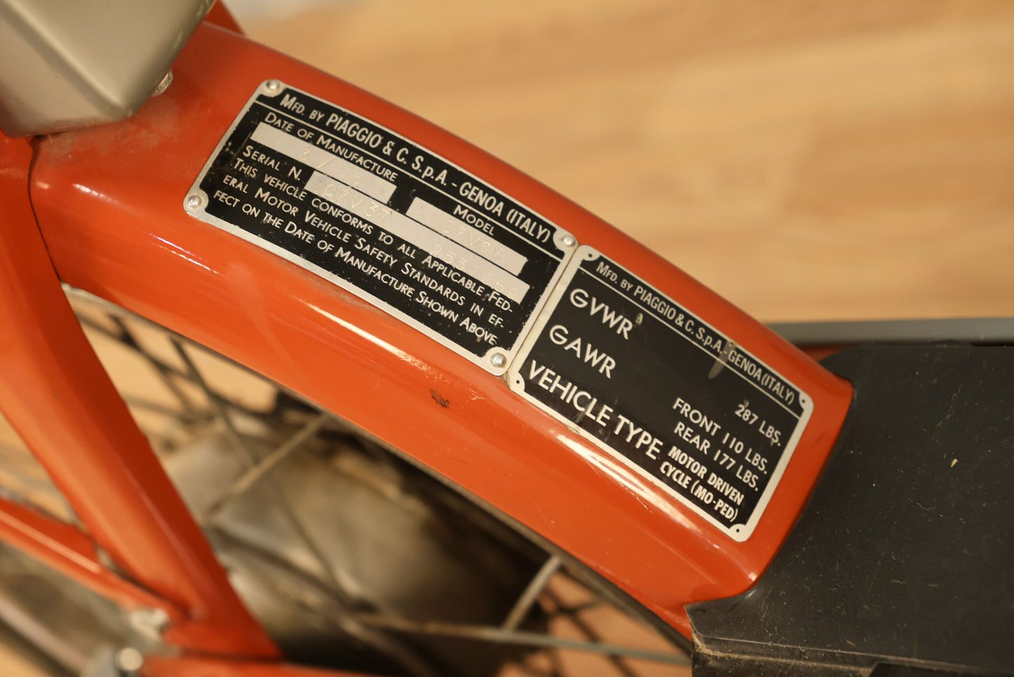 1970s Vespa "Ciao" Motor Scooter - ONLINE ONLY