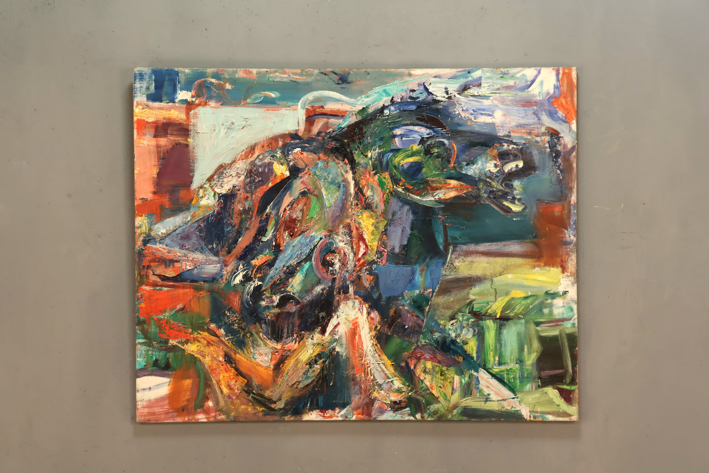 Large "Racetrack" Abstract Painting