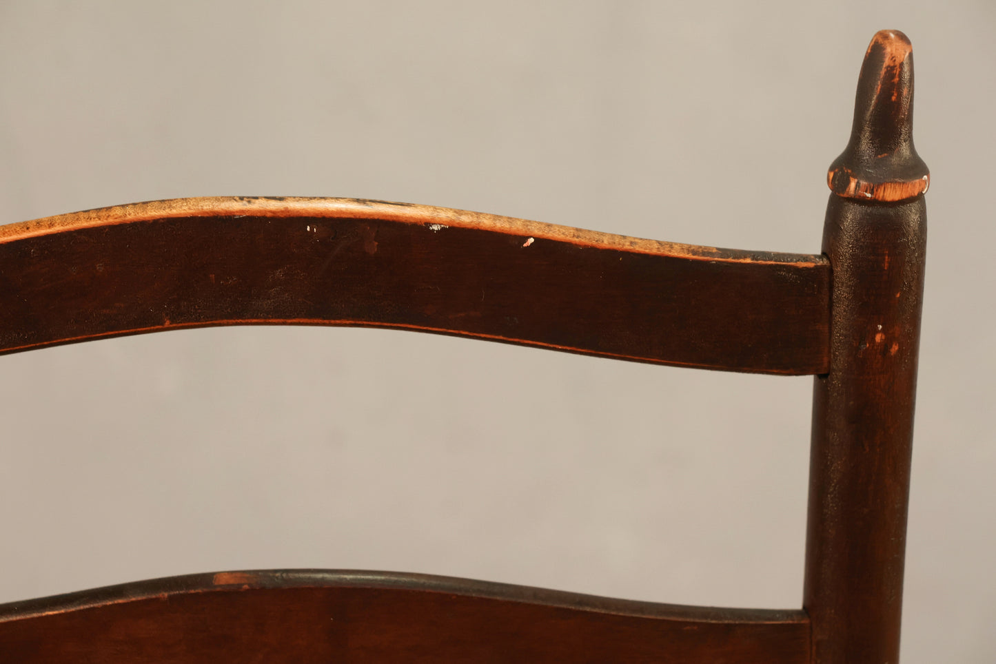 Ladderback Dark Wood & Woven Side Chair