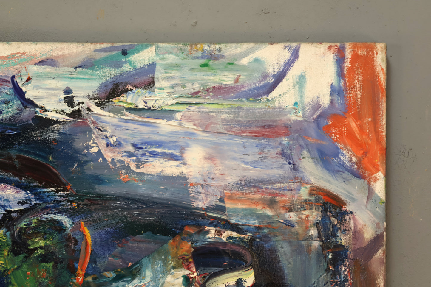 Large "Racetrack" Abstract Painting