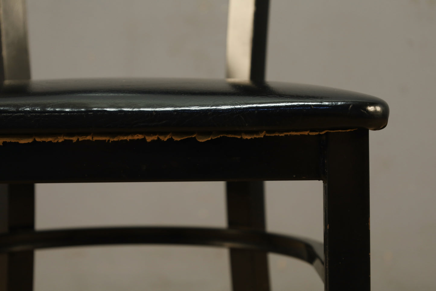 Classic Black Metal & Vinyl Side Chair