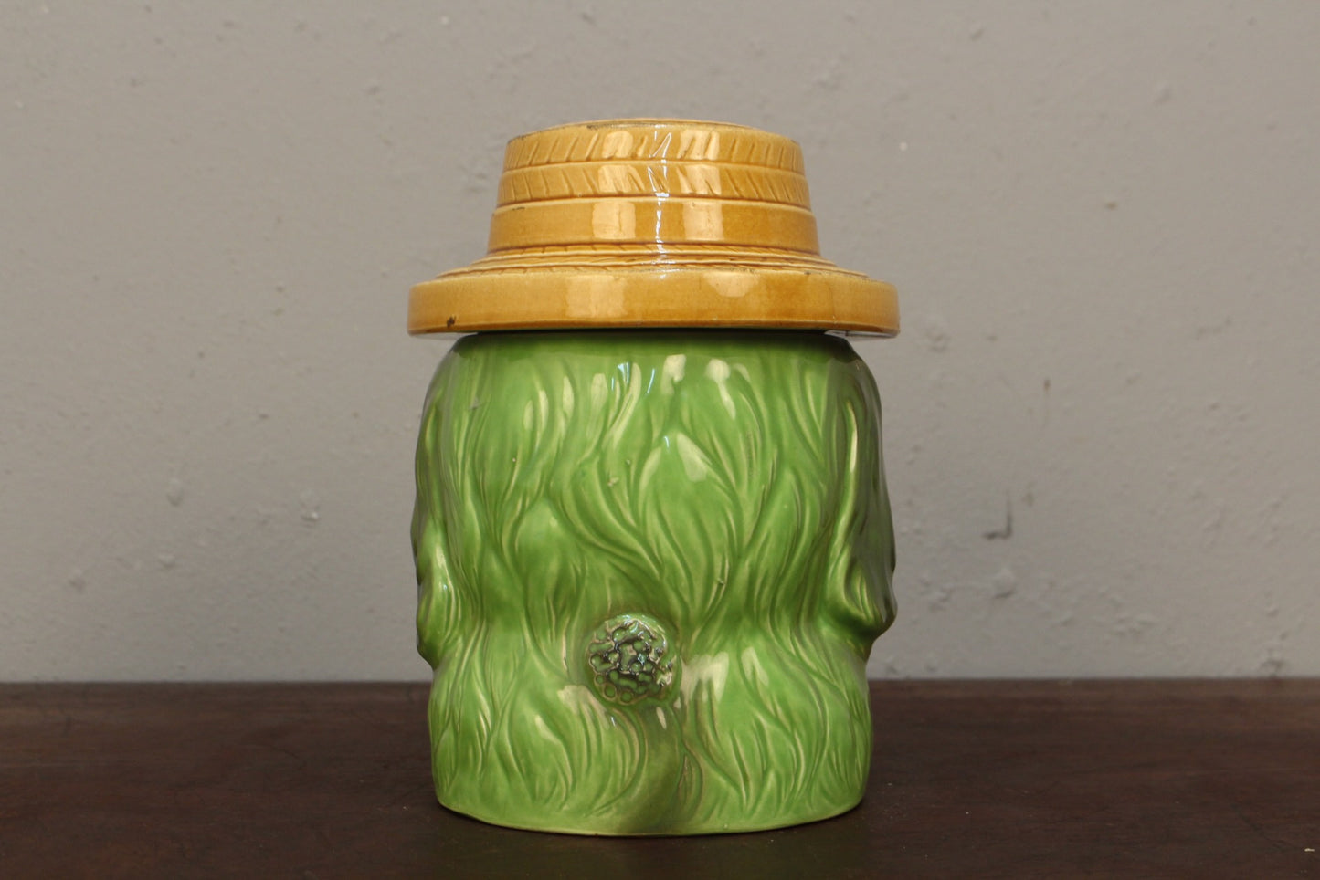 Lime Dog Ceramic Cookie Jar