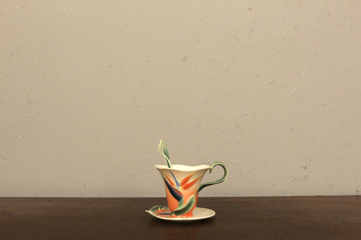 Franz Bird of Paradise Ceramic Tea Cup Set