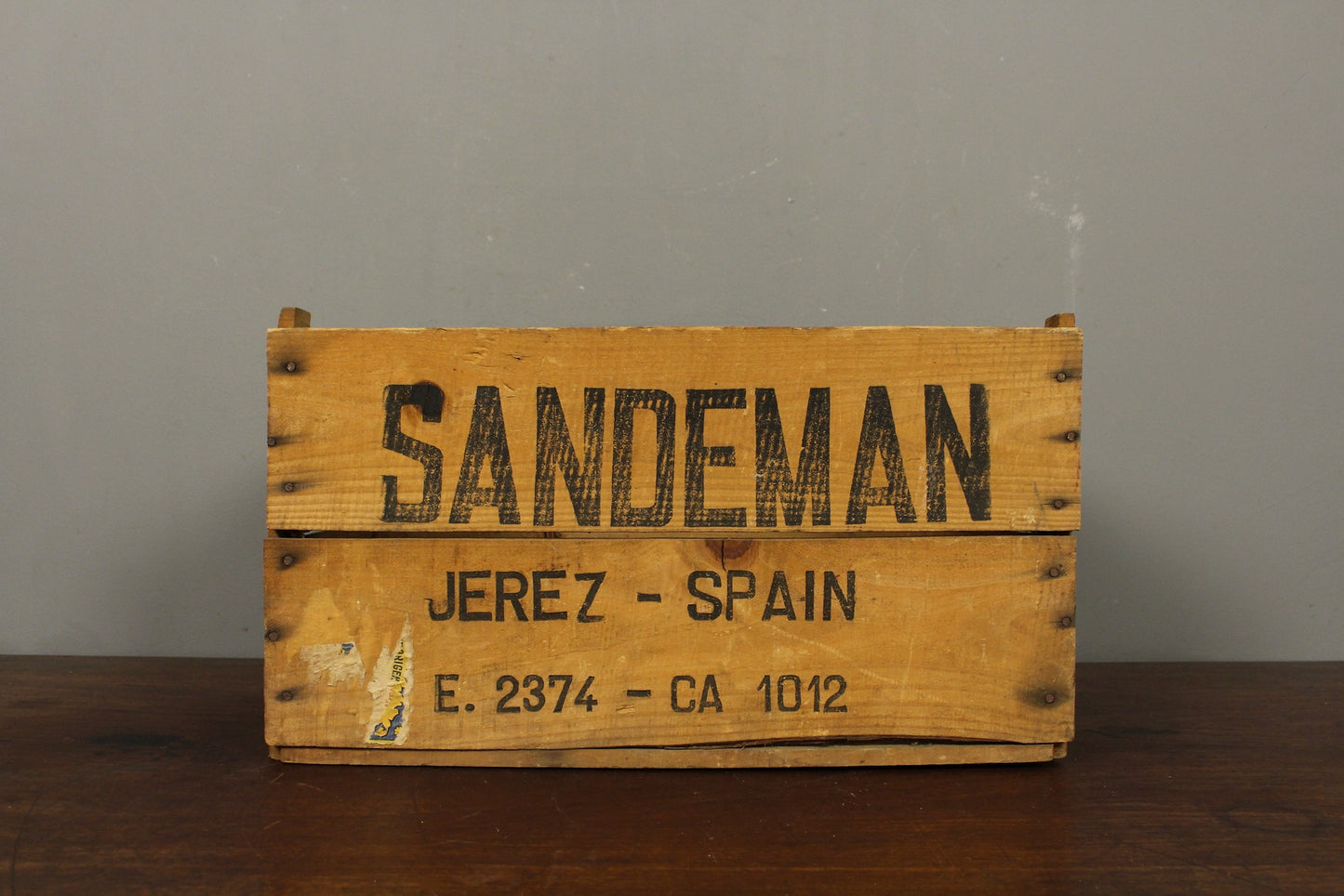 Rustic Wooden Sandeman Sherry Crate