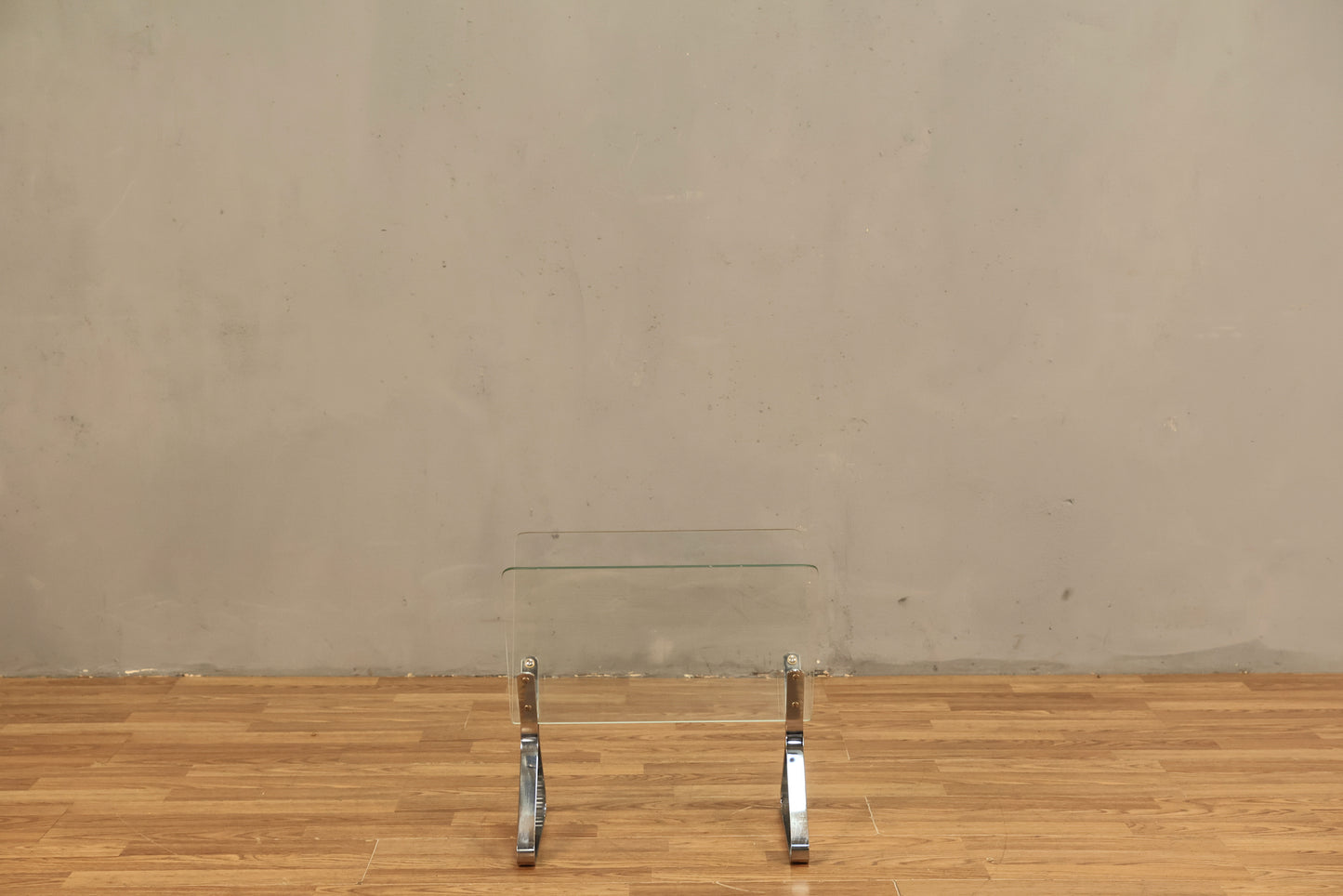 Glass & Chrome Magazine Rack