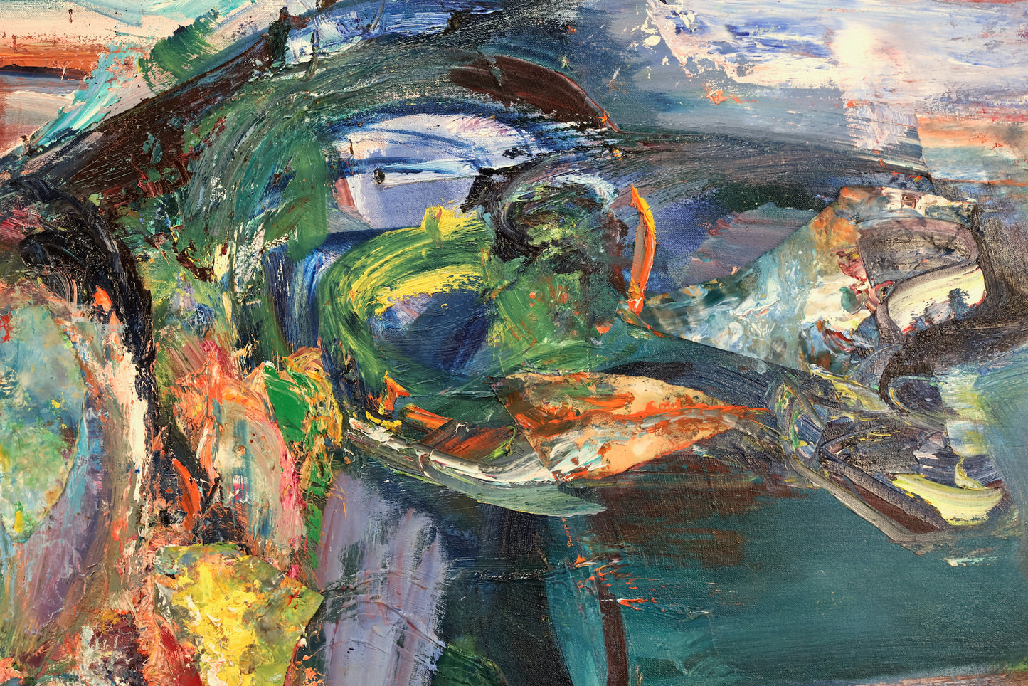 Large "Racetrack" Abstract Painting