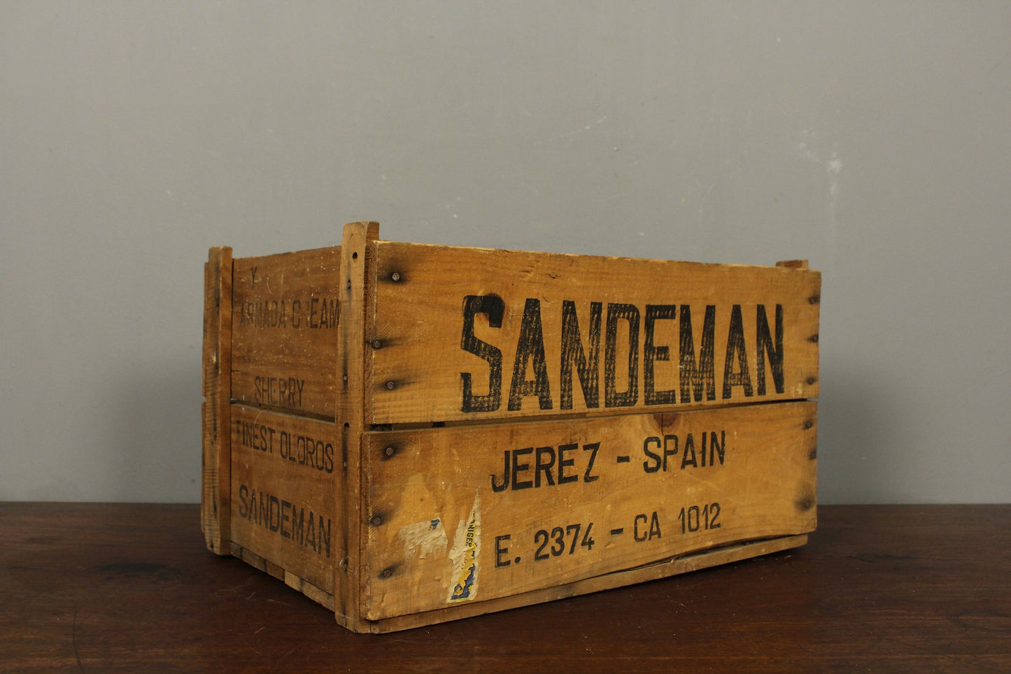 Rustic Wooden Sandeman Sherry Crate