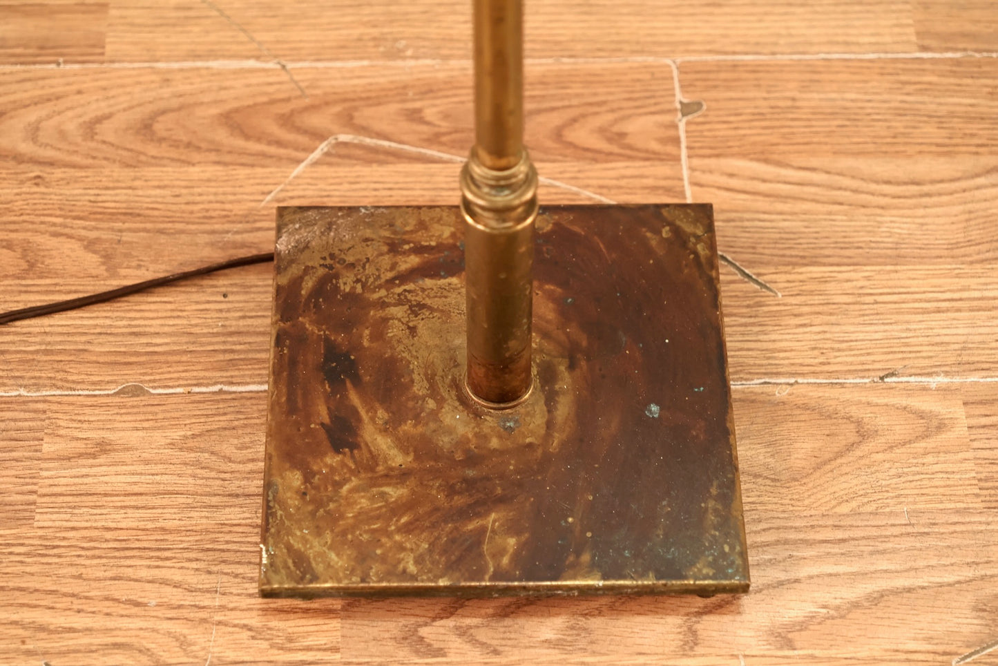 Tarnished Brass Floor Lamp