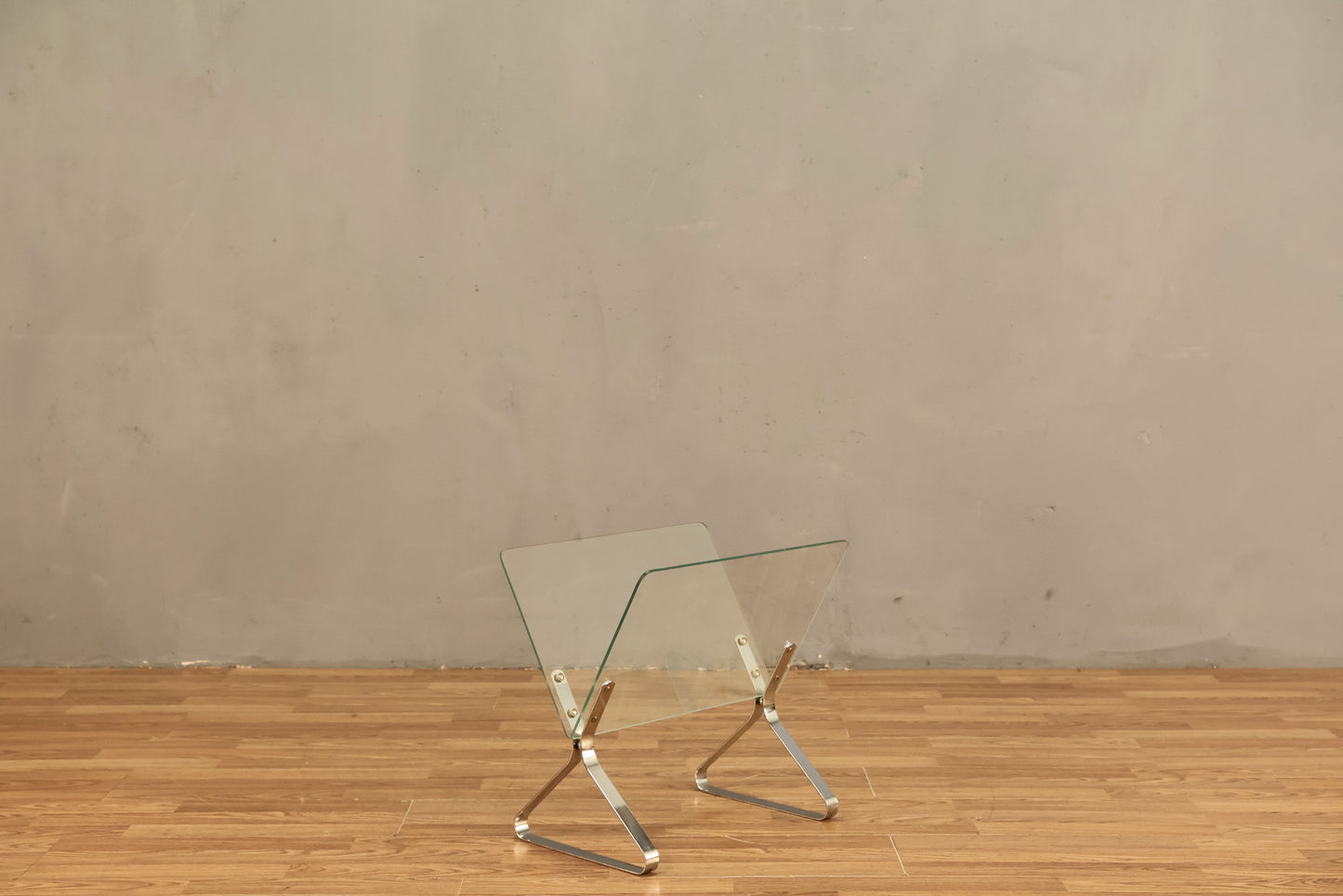 Glass & Chrome Magazine Rack