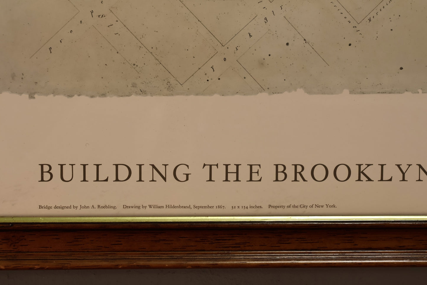 "Building The Brooklyn Bridge: The Original Drawings" Print